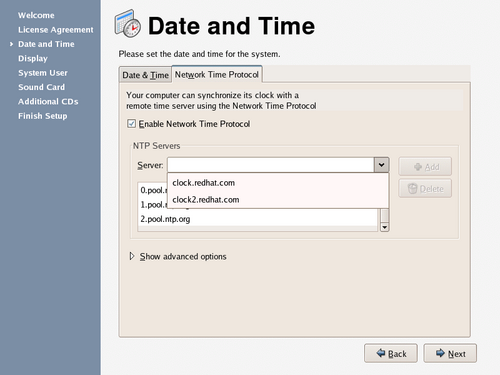 
	    Date and time screen.
	  